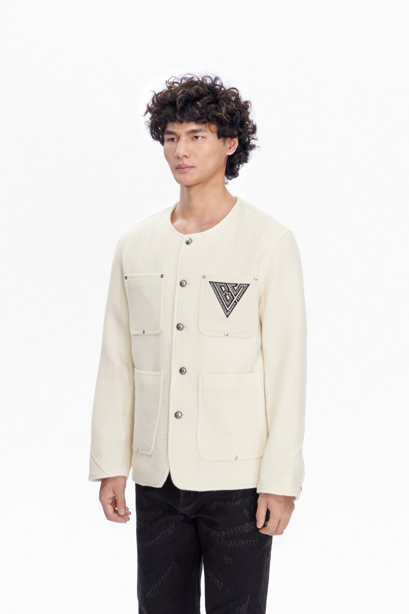 Atelier Woven Button Down Cream - Valabasas