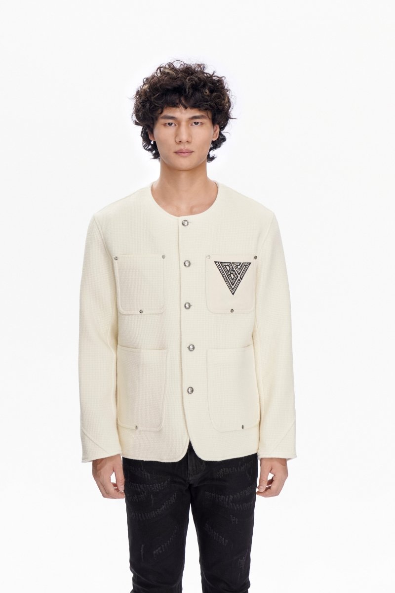 Atelier Woven Button Down Cream - Valabasas