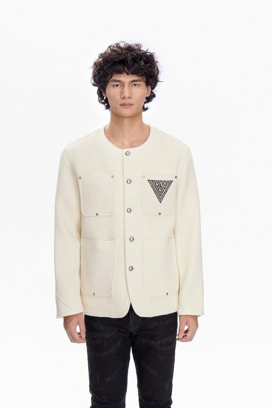 Atelier Woven Button Down Cream - Valabasas