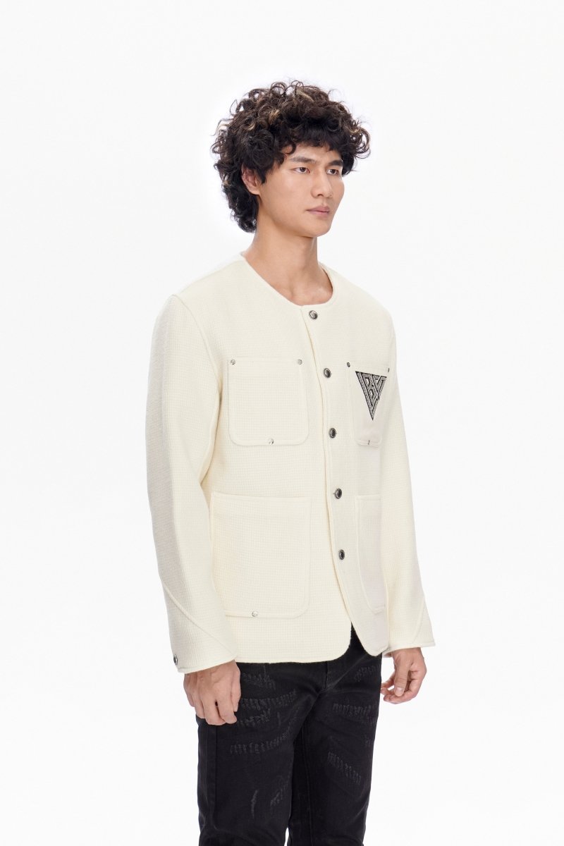 Atelier Woven Button Down Cream - Valabasas