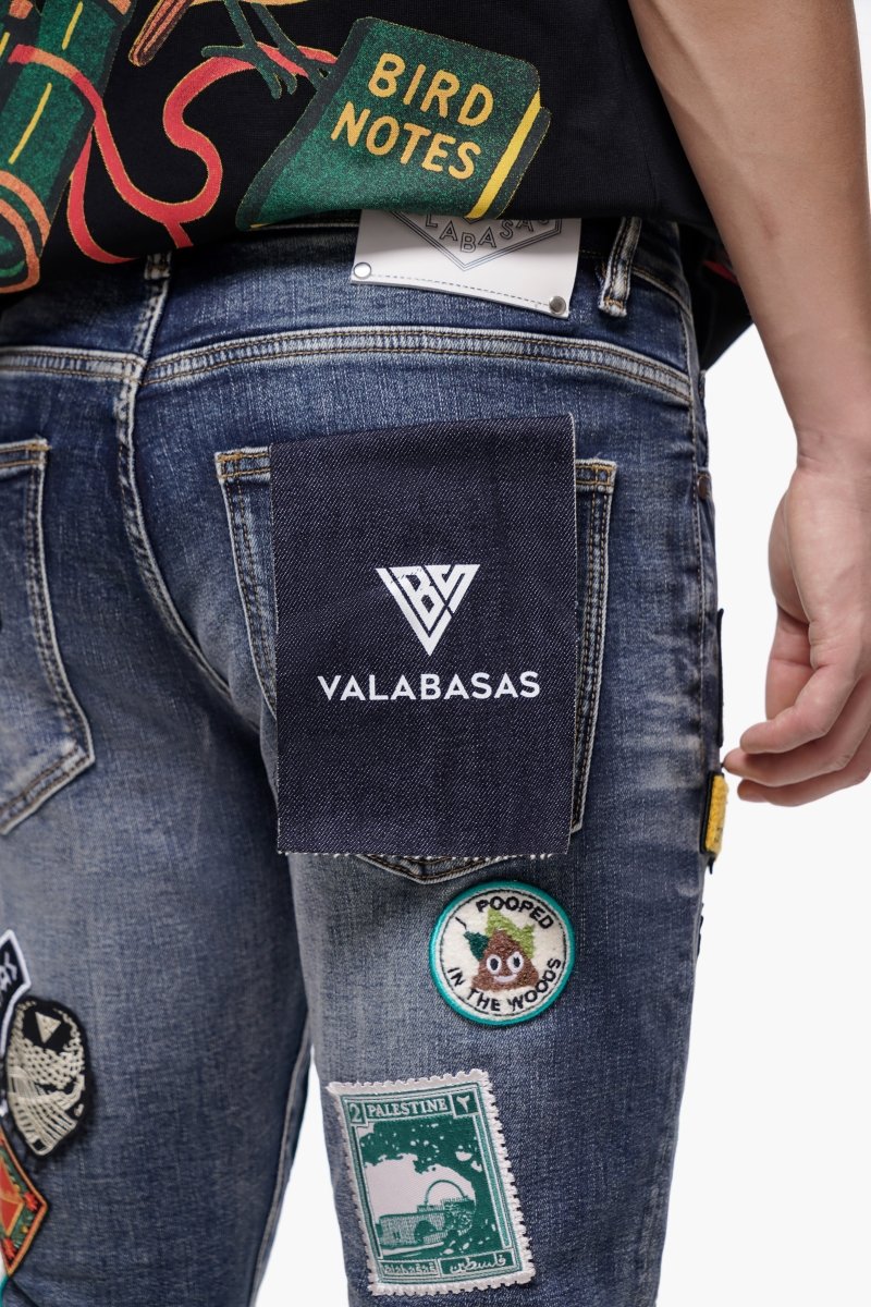Axis Stacked Blue Wash Jeans – Valabasas