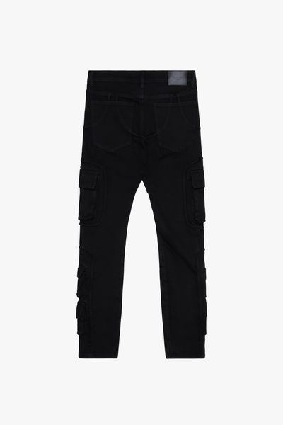 "POCKET TRAIL" BLACK SKINNY DENIM JEAN