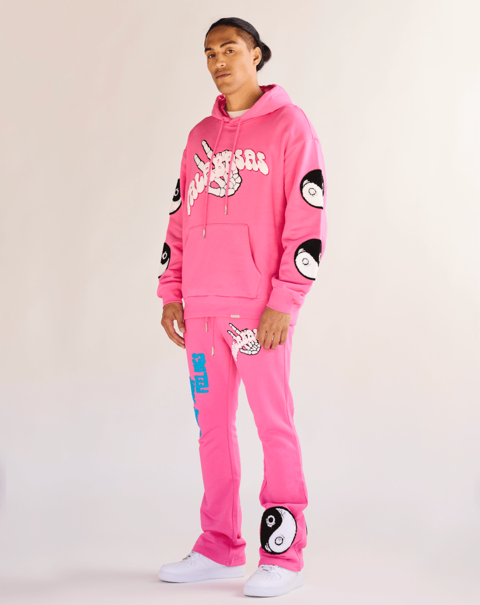 "BALANCED" FLEECE SET CARMINE ROSE - Valabasas