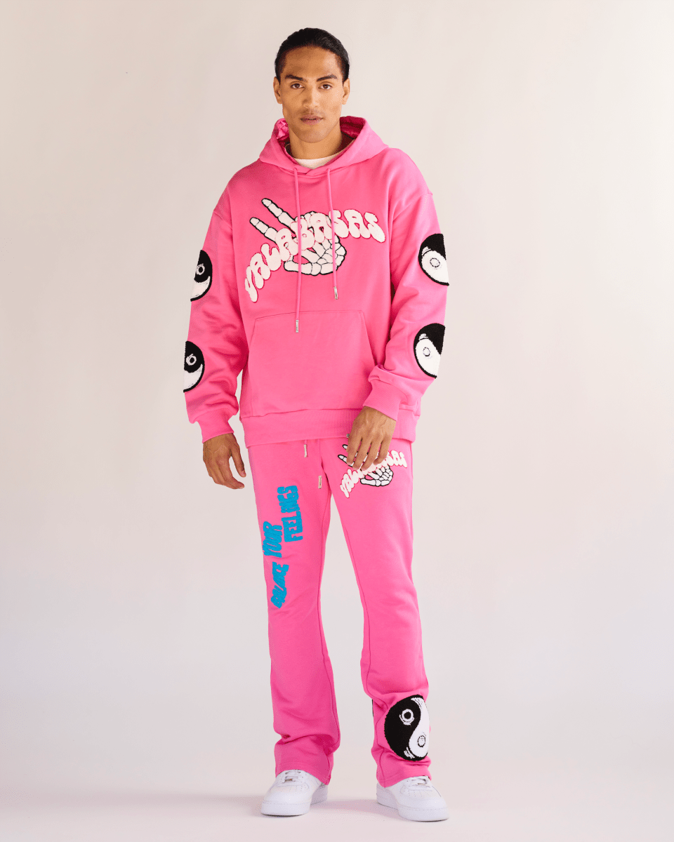 "BALANCED" FLEECE SET CARMINE ROSE - Valabasas
