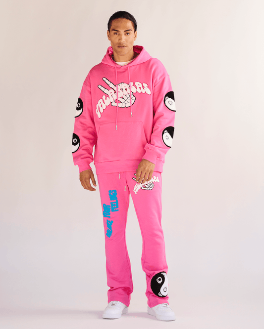 "BALANCED" FLEECE SET CARMINE ROSE - Valabasas