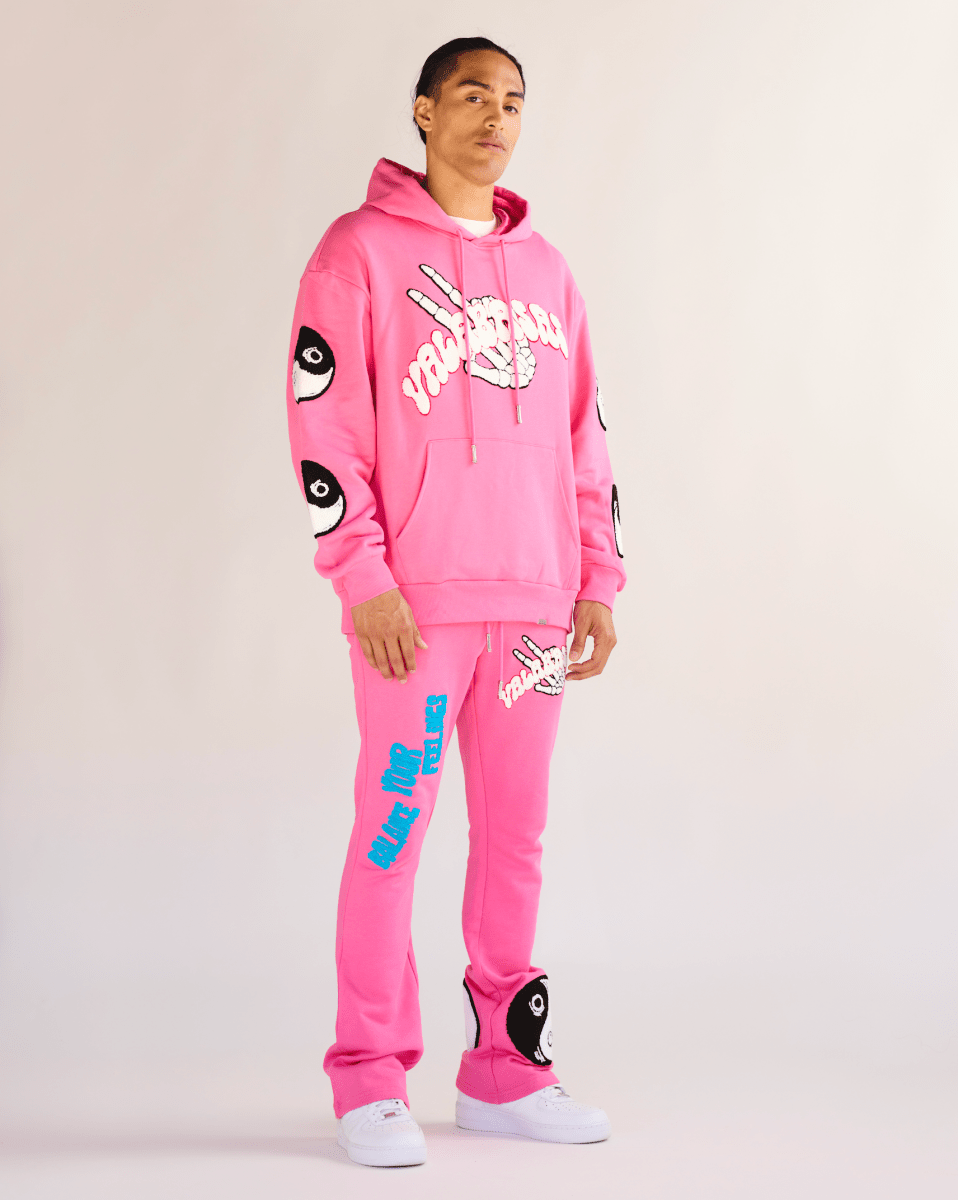 "BALANCED" FLEECE SET CARMINE ROSE - Valabasas