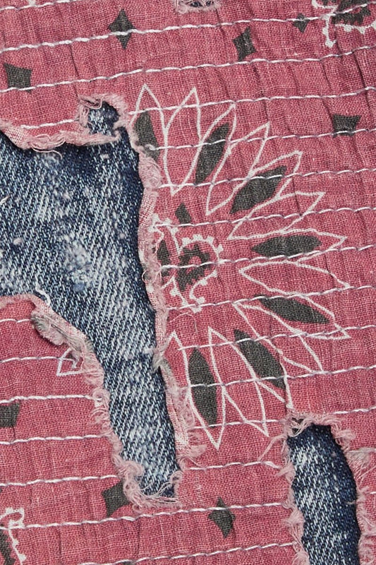 "BANDIT" STACKED FLARE JEAN FUCHSIA AZURE - Valabasas