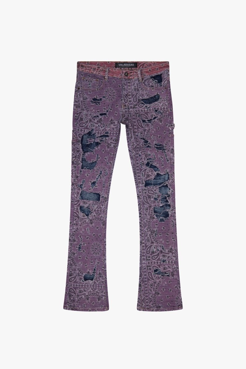 "BANDIT" STACKED FLARE JEAN LAVENDAR - Valabasas
