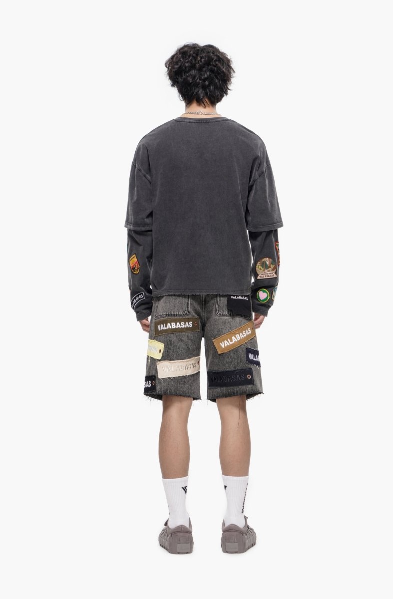 Banner Jorts Grey Wash - Valabasas