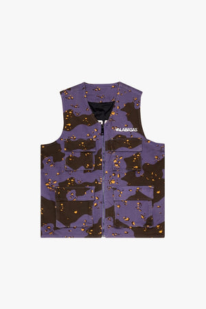 "V-STARS” KIDS STACKED FLARE PURPLE WASH