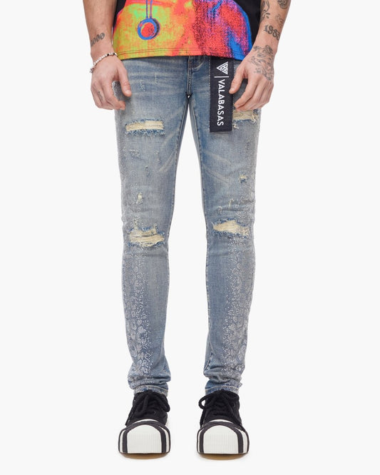 Bengal Skinny Blue Washed Jeans - Valabasas