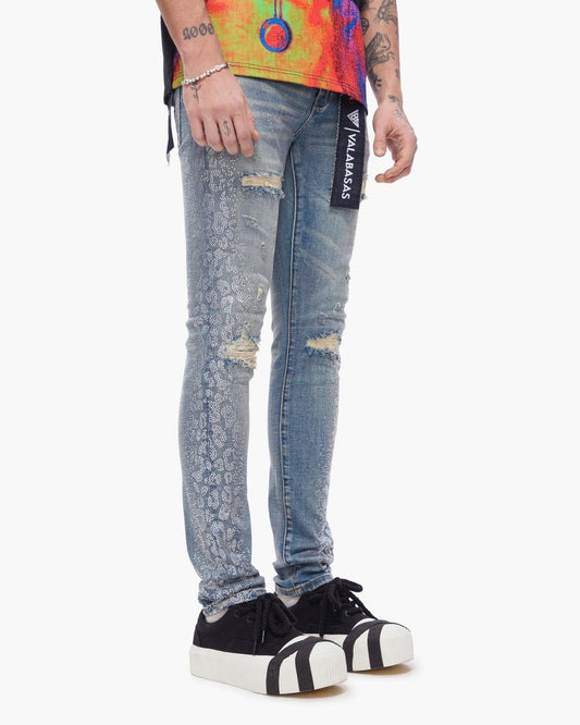Bengal Skinny Blue Washed Jeans - Valabasas
