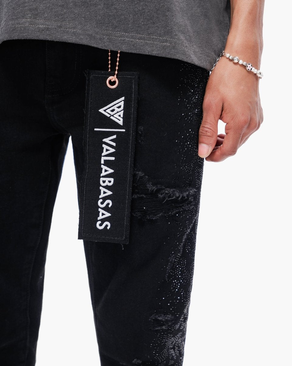 Bengal Skinny Jet Black Jeans - Valabasas