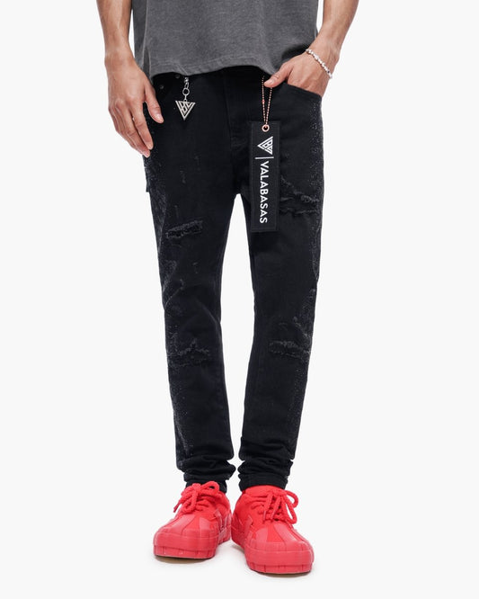 Bengal Skinny Jet Black Jeans - Valabasas