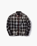 Black Widow Black White Plaid Flannel
