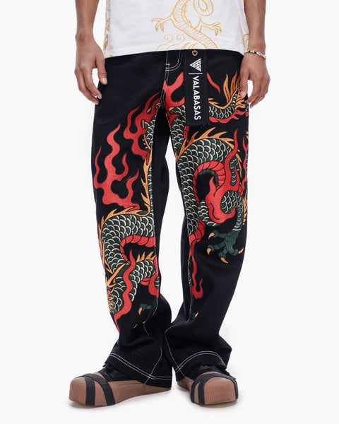 Blaze Fang Straight Leg Denim Jet Black – Valabasas