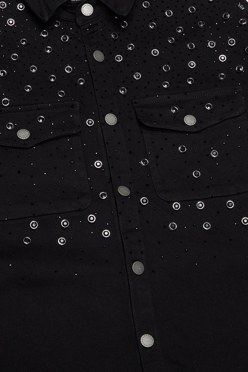 Blitz Denim Jacket Black Washed - Valabasas