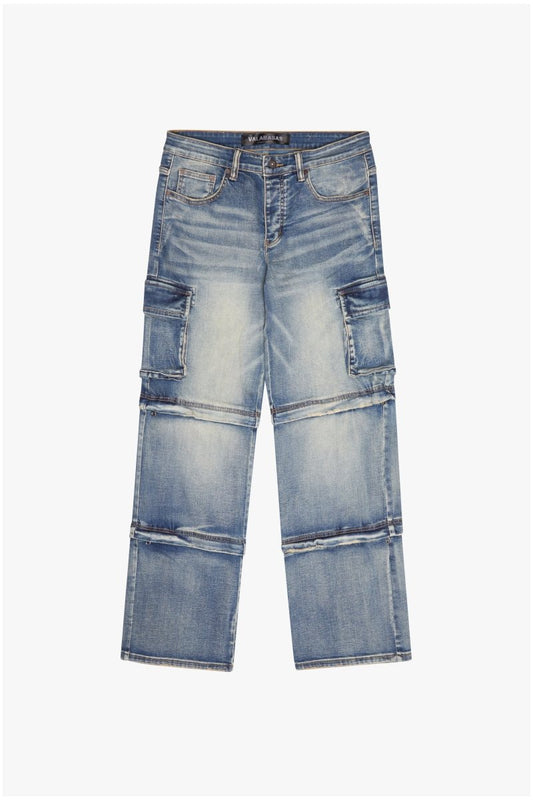 Blockstitch Baggy Vintage Blue - Valabasas