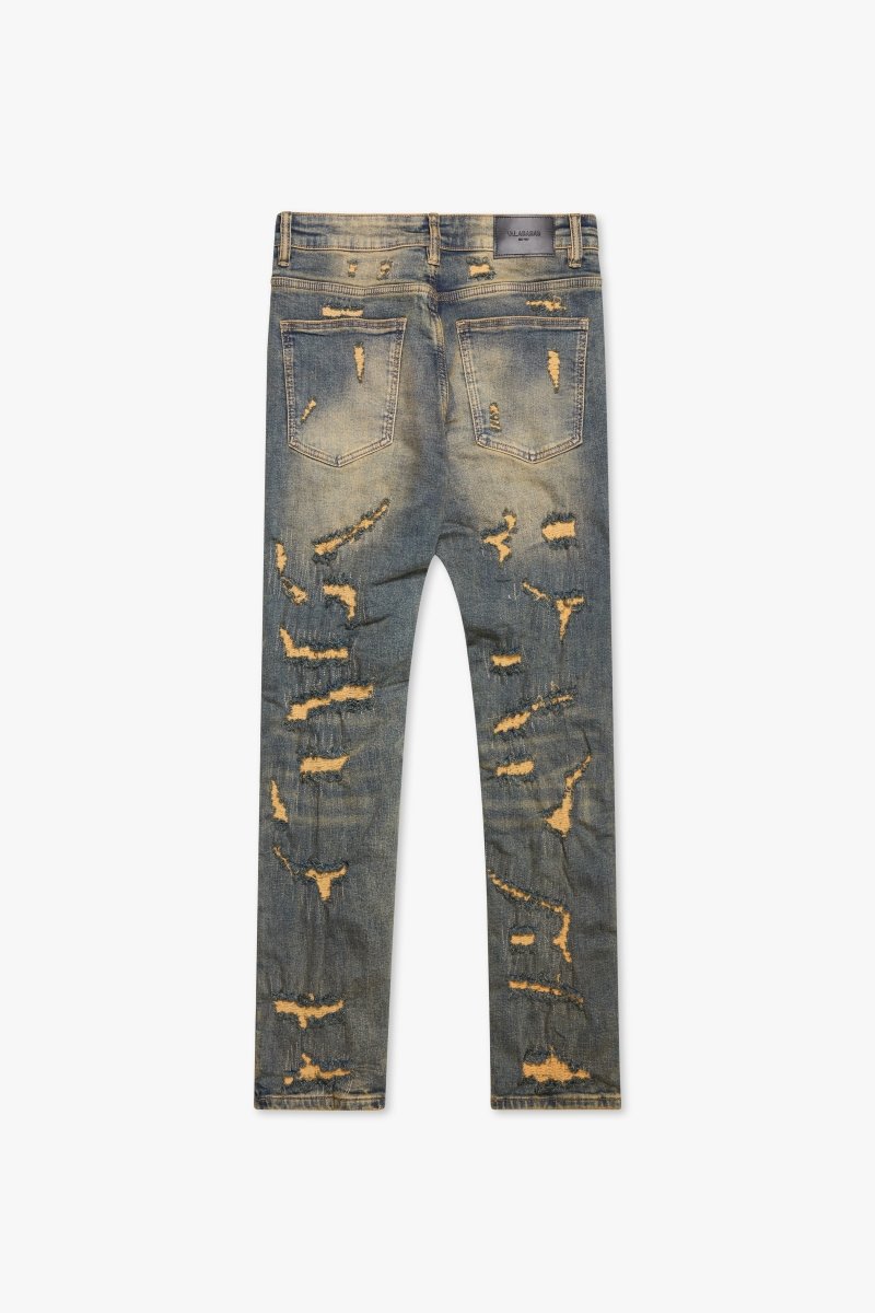 "BREACH" SKINNY JEANS VINTAGE WASH - Valabasas