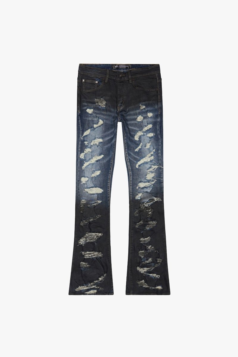 Briggs Stacked Flare Jean Dirty Blue - Valabasas