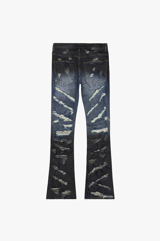 Briggs Stacked Flare Jean Dirty Blue - Valabasas