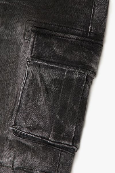 "BROKEN" 4 WAY STRETCH CARGO DIRTY BLACK - Valabasas