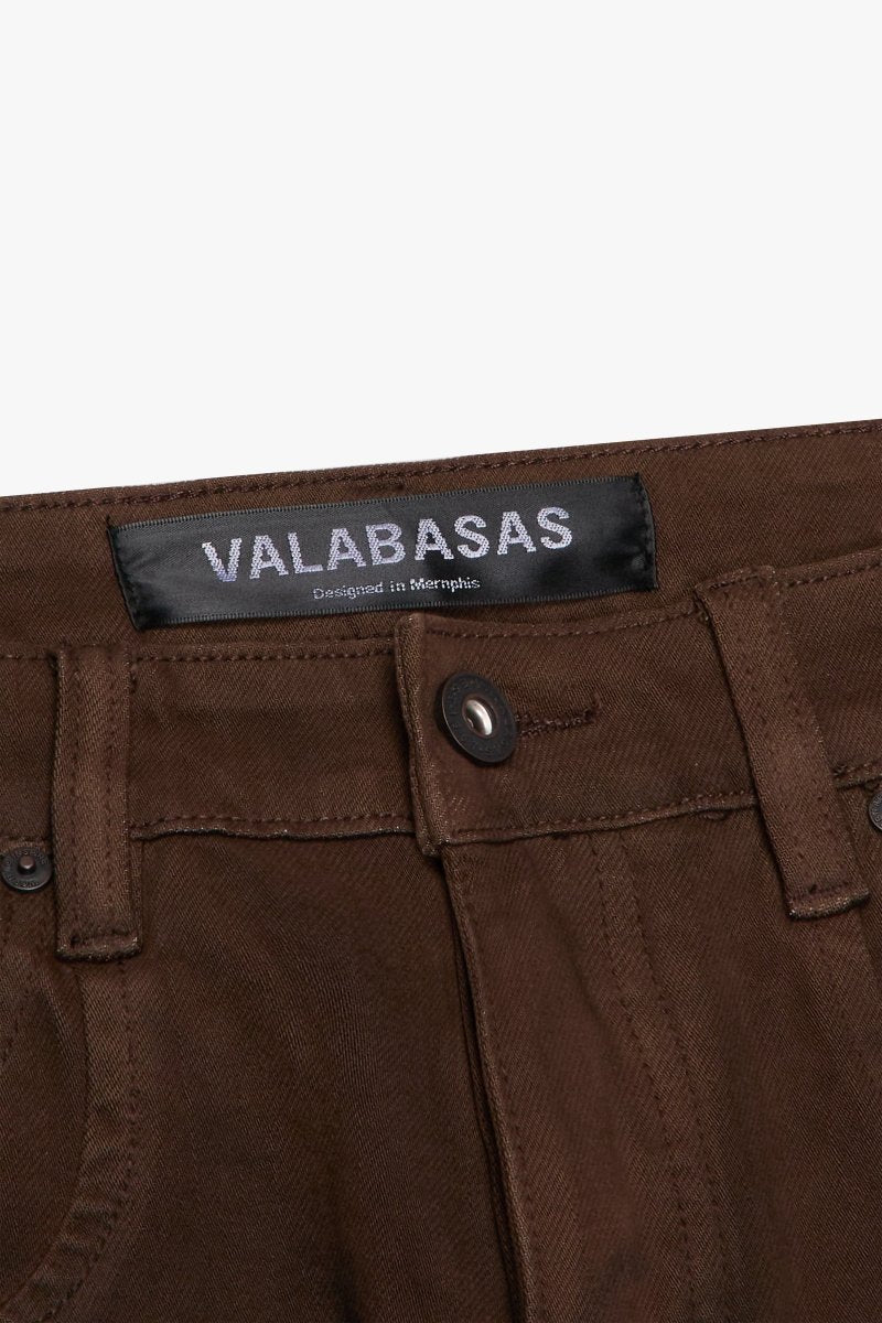 Broken Skinny Jean Brown - Valabasas