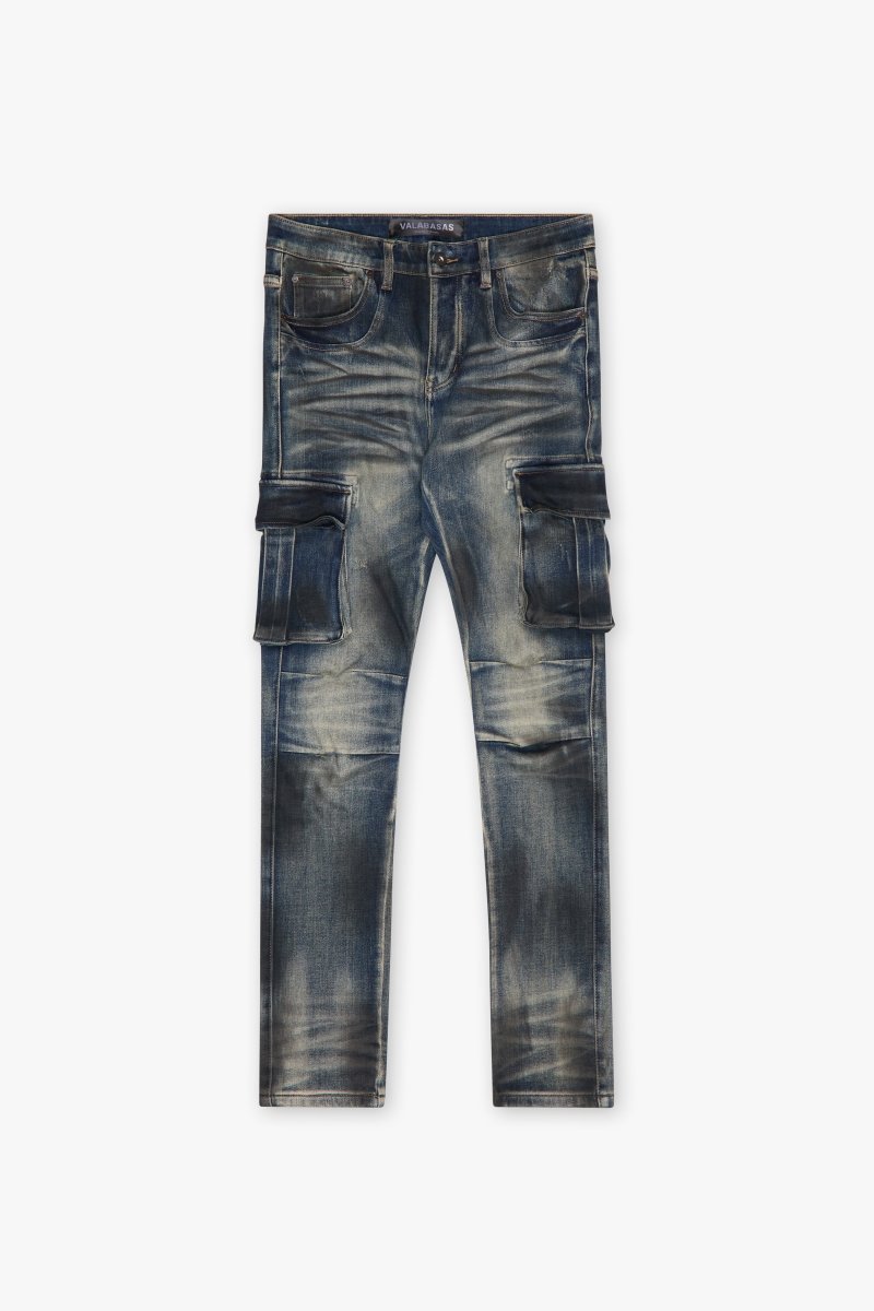 Broken Skinny Jean Dirty Blue - Valabasas