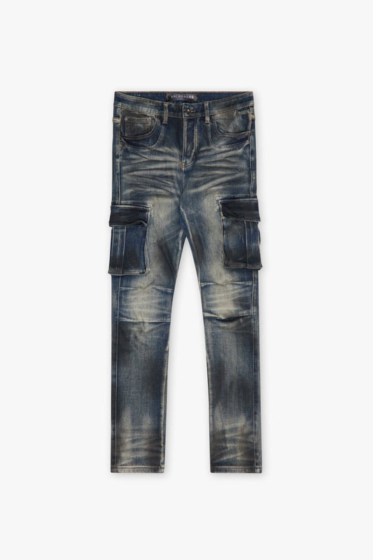 Broken Skinny Jean Dirty Blue - Valabasas