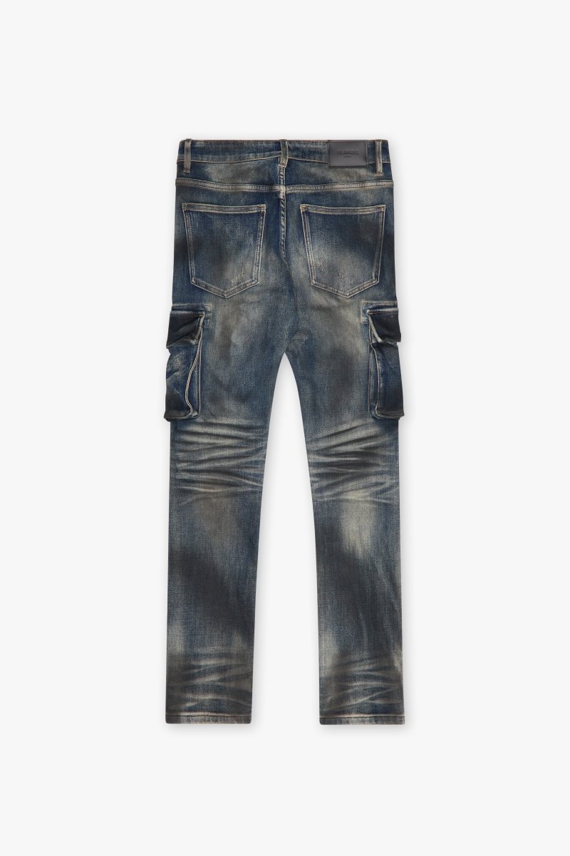 Broken Skinny Jean Dirty Blue - Valabasas