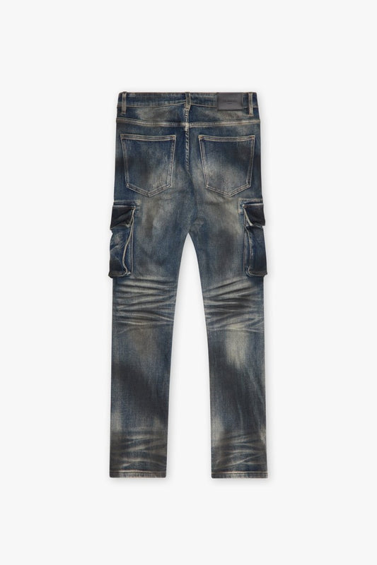 Broken Skinny Jean Dirty Blue - Valabasas