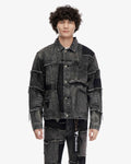 Caelric Black Grey Denim Jacket