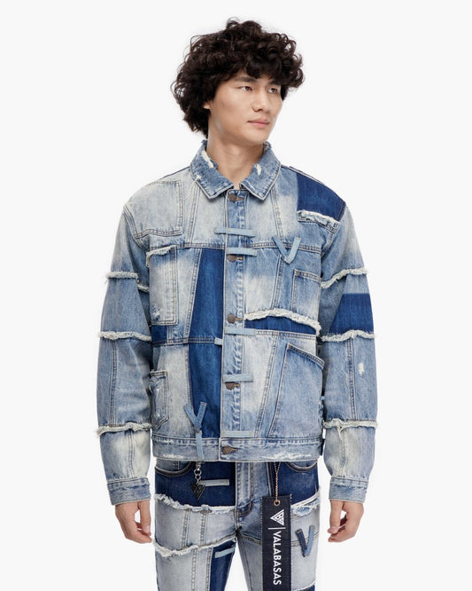 Caelric Blue Light Blue Denim Jacket - Valabasas
