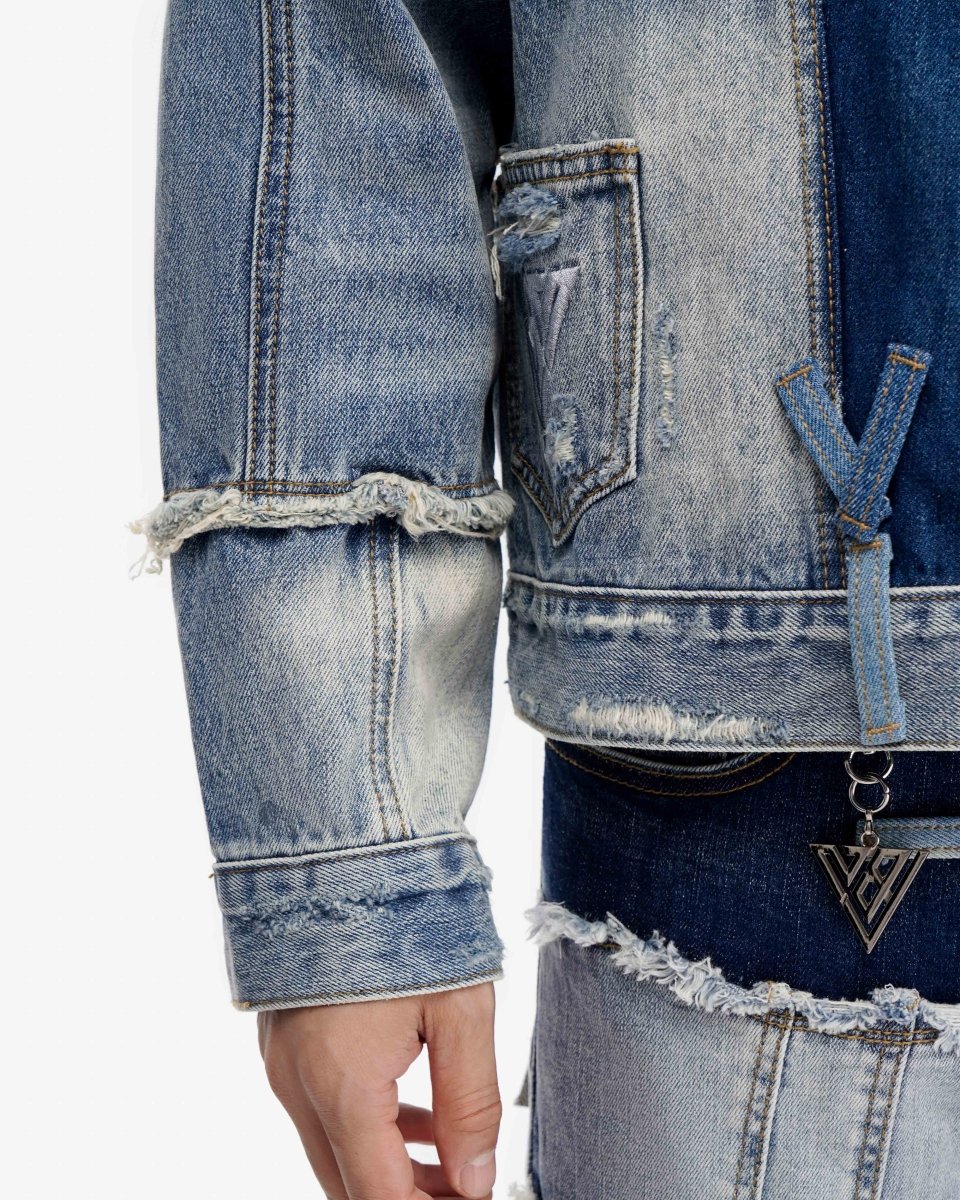Caelric Blue Light Blue Denim Jacket - Valabasas