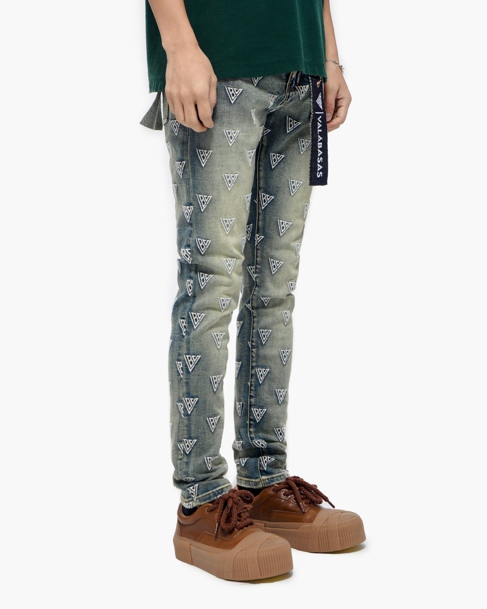 Caelune Vintage Blue Skinny Jeans - Valabasas