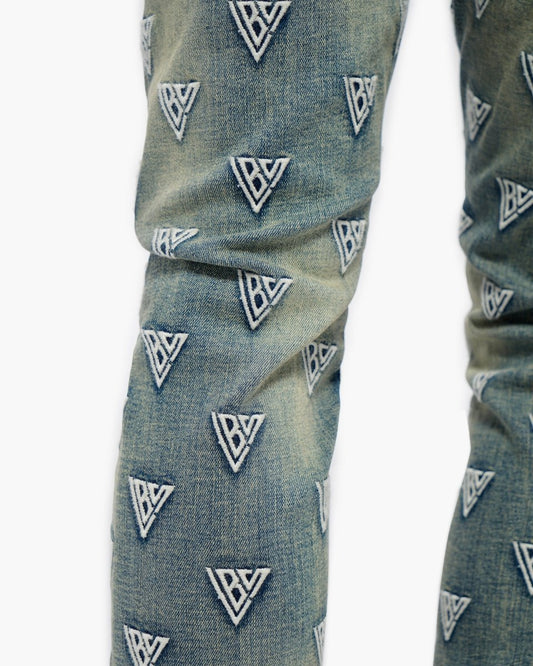 Caelune Vintage Blue Skinny Jeans - Valabasas