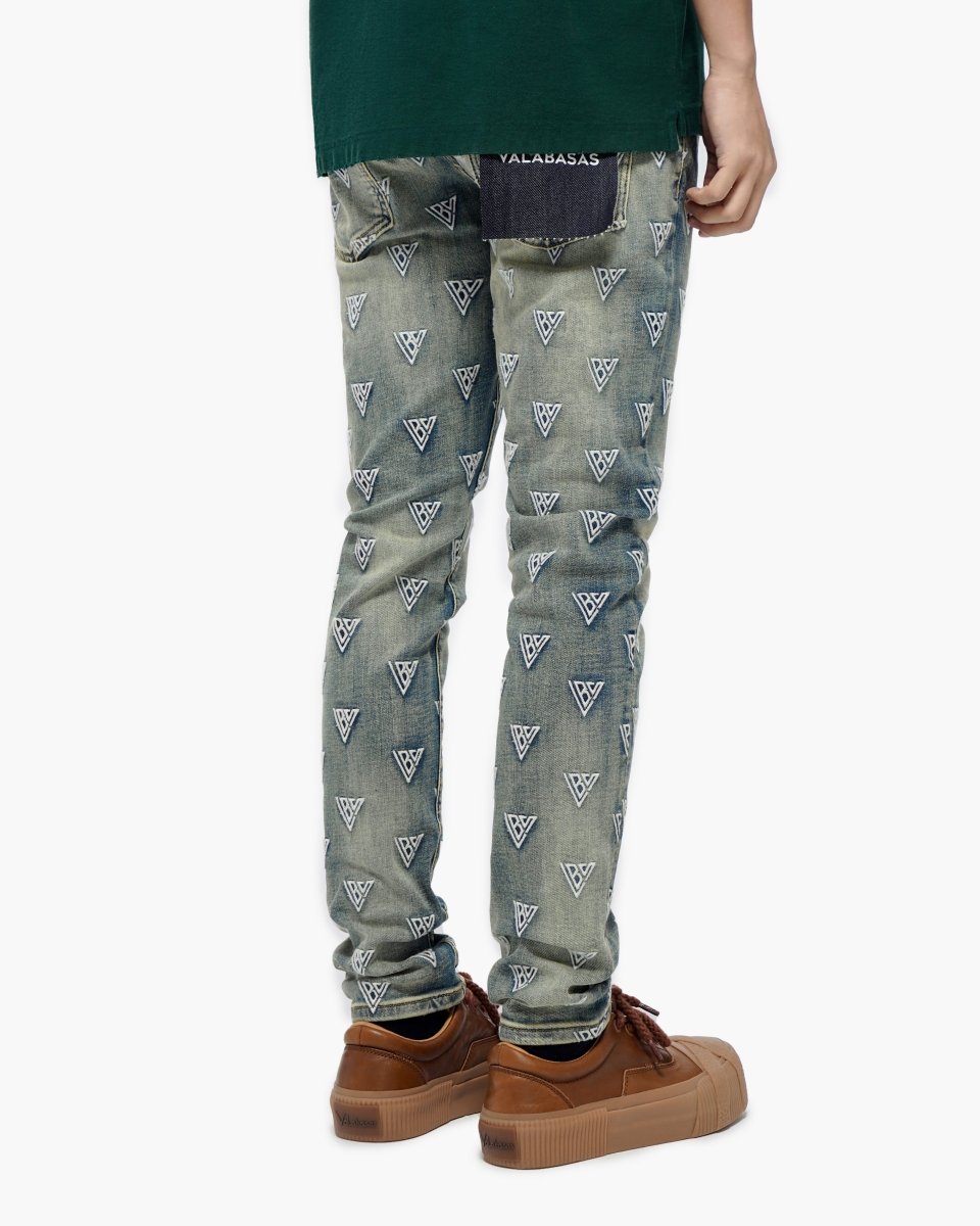 Caelune Vintage Blue Skinny Jeans - Valabasas