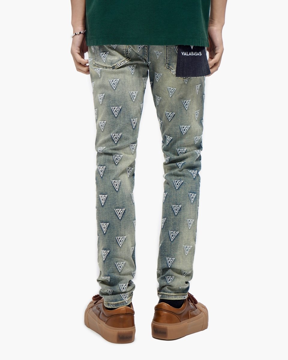 Caelune Vintage Blue Skinny Jeans - Valabasas