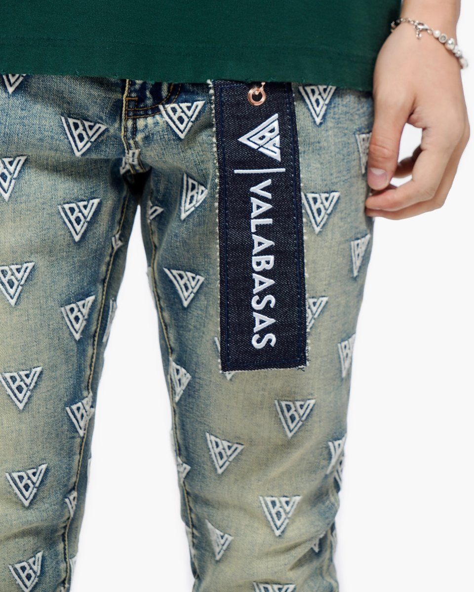 Caelune Vintage Blue Skinny Jeans - Valabasas