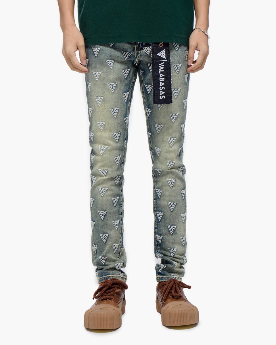 Caelune Vintage Blue Skinny Jeans - Valabasas