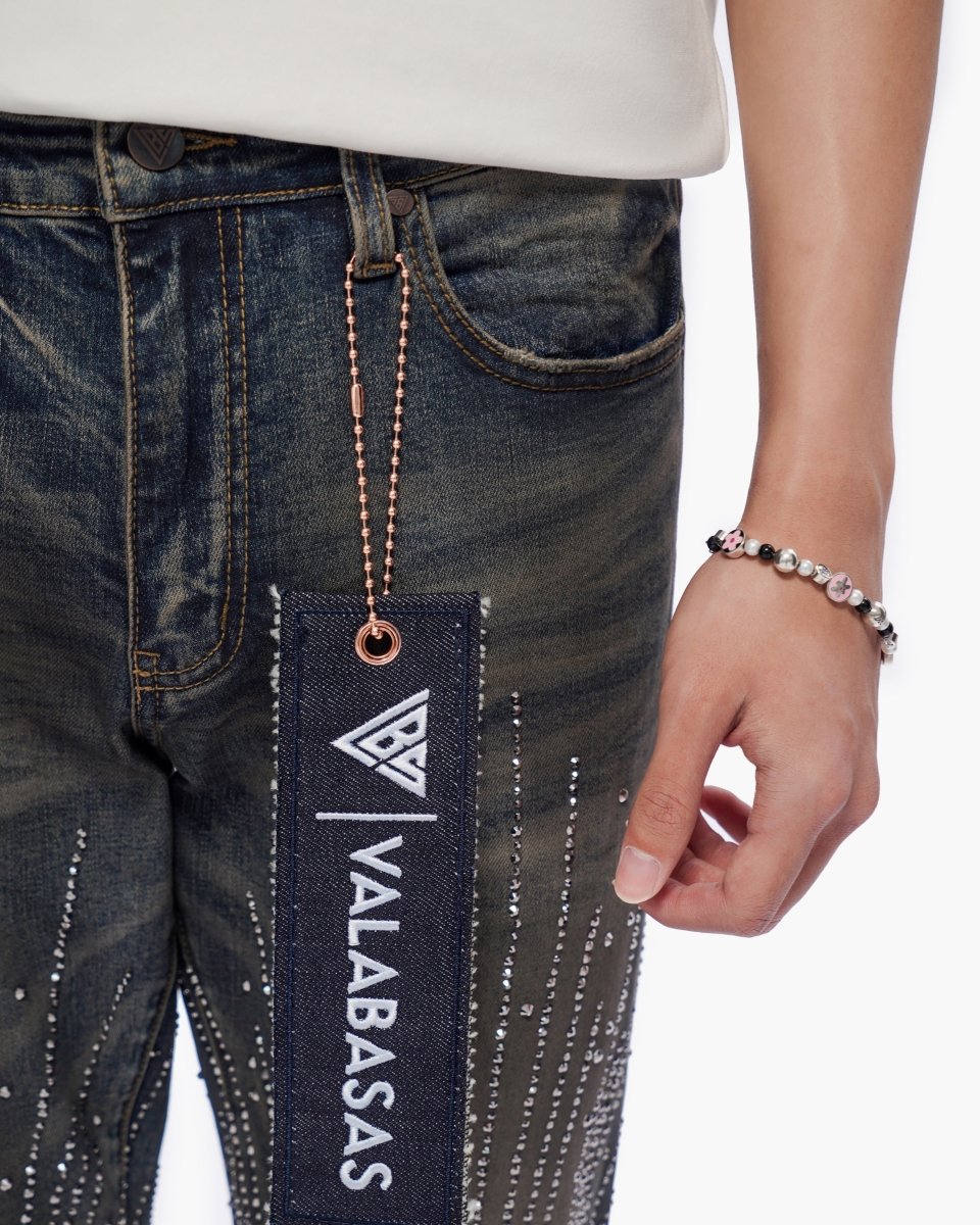 Calder Skinny Dirty Blue Wash Jeans - Valabasas