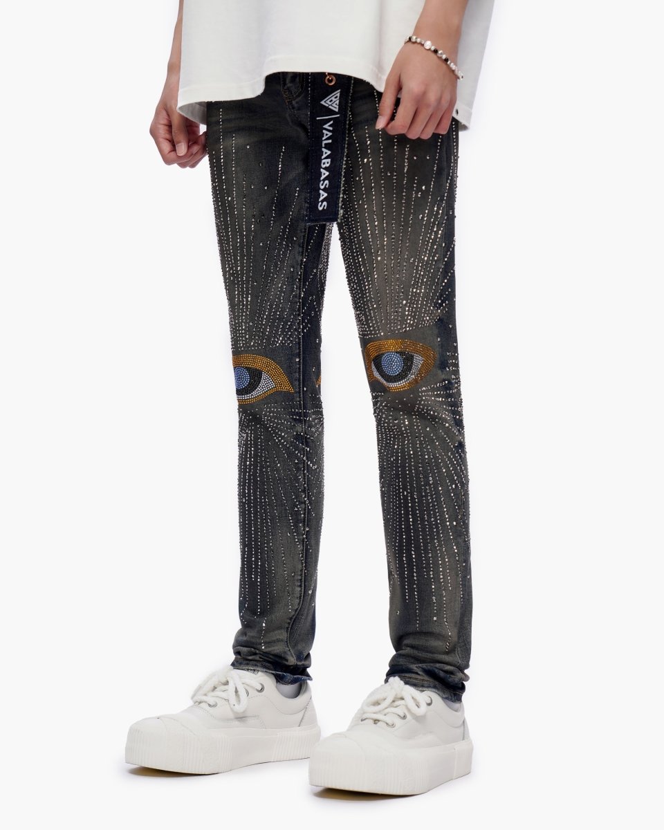 Calder Skinny Dirty Blue Wash Jeans - Valabasas