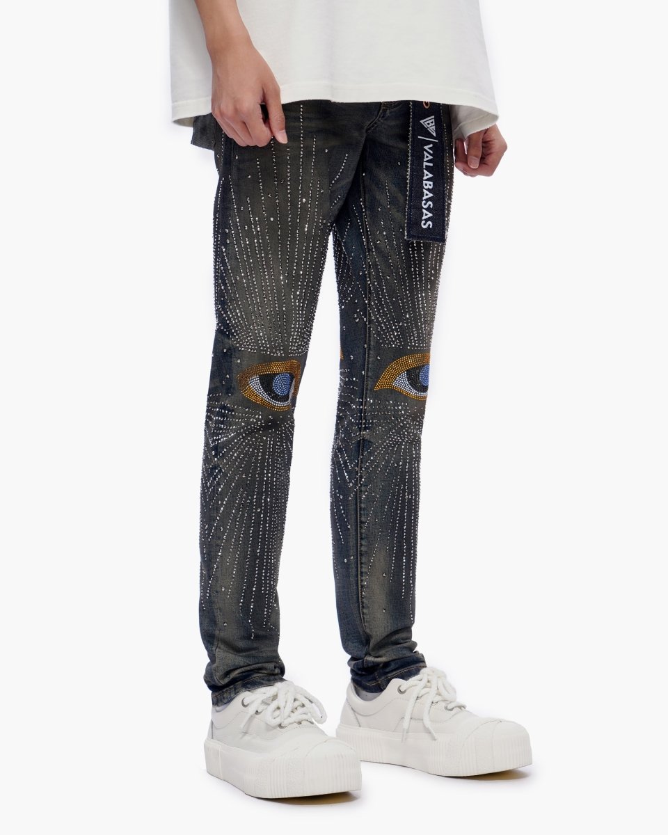 Calder Skinny Dirty Blue Wash Jeans - Valabasas