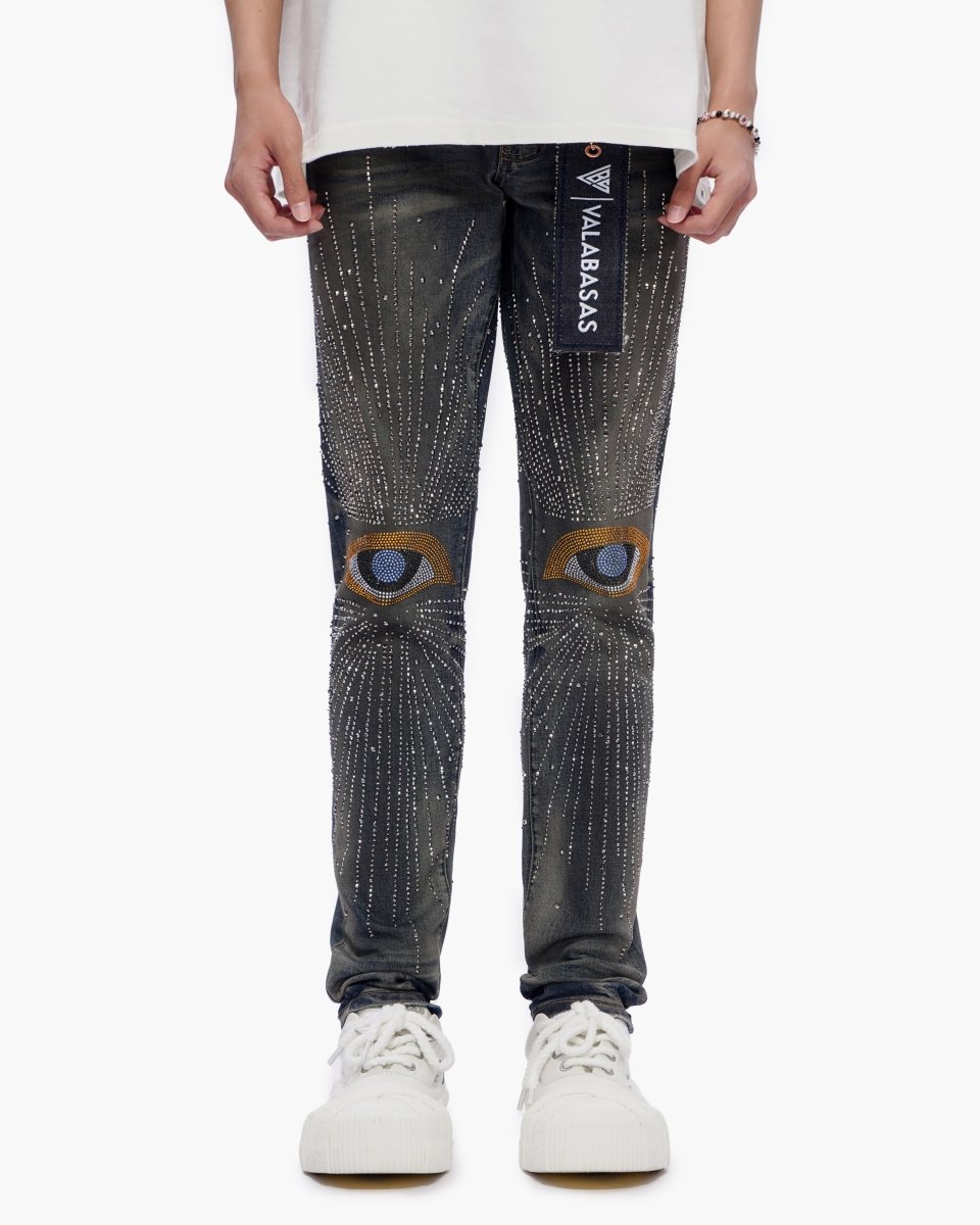 Calder Skinny Dirty Blue Wash Jeans - Valabasas