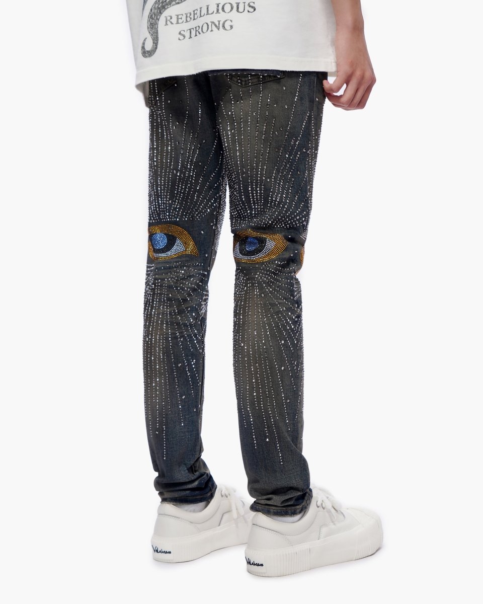 Calder Skinny Dirty Blue Wash Jeans - Valabasas