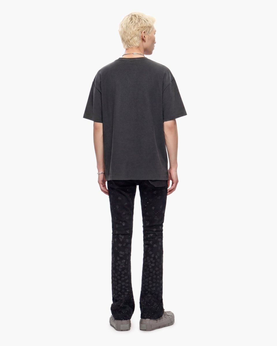 Canite Stacked Jet Black Jeans - Valabasas
