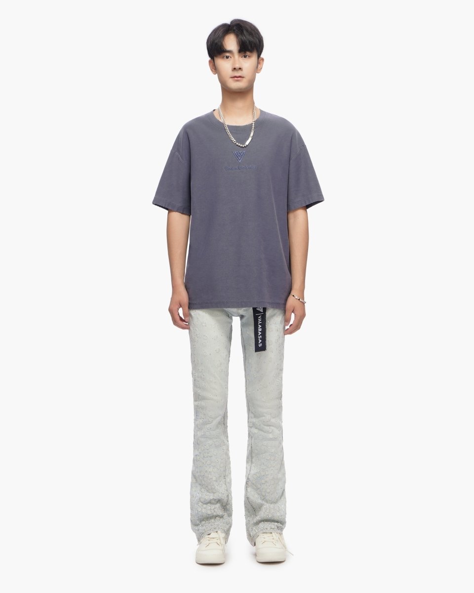 Canite Stacked Light Blue Wash Jeans - Valabasas