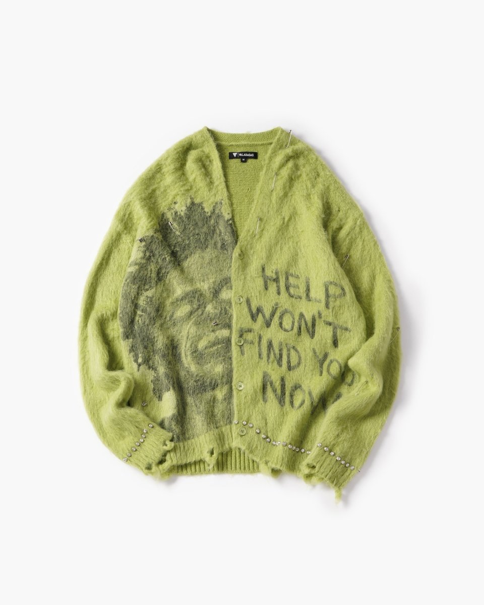 Can't Hide Green Mohair Cardigan - Valabasas