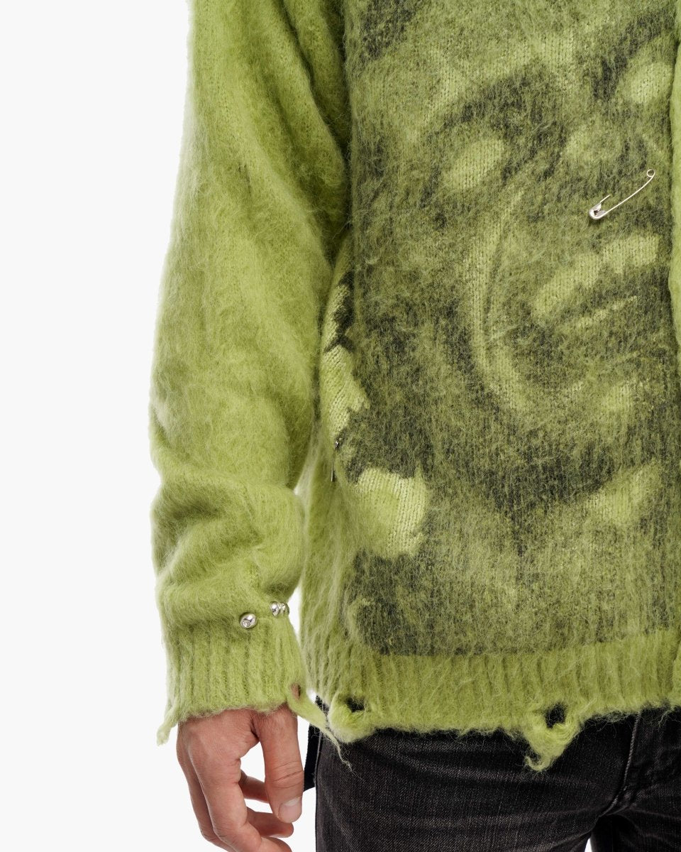 Can't Hide Green Mohair Cardigan - Valabasas