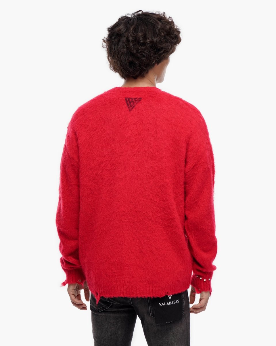 Can't Hide Red Mohair Cardigan - Valabasas